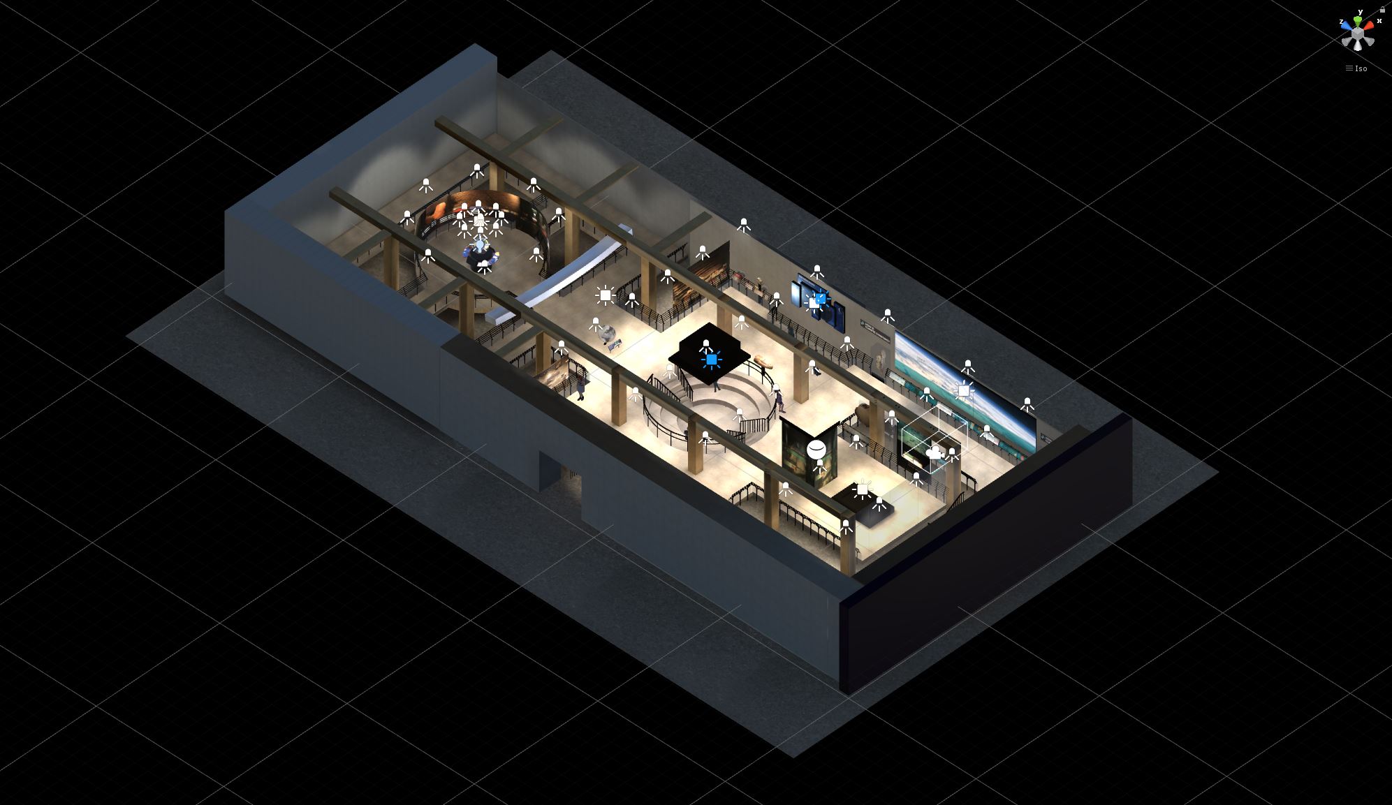 Digital model aerial view